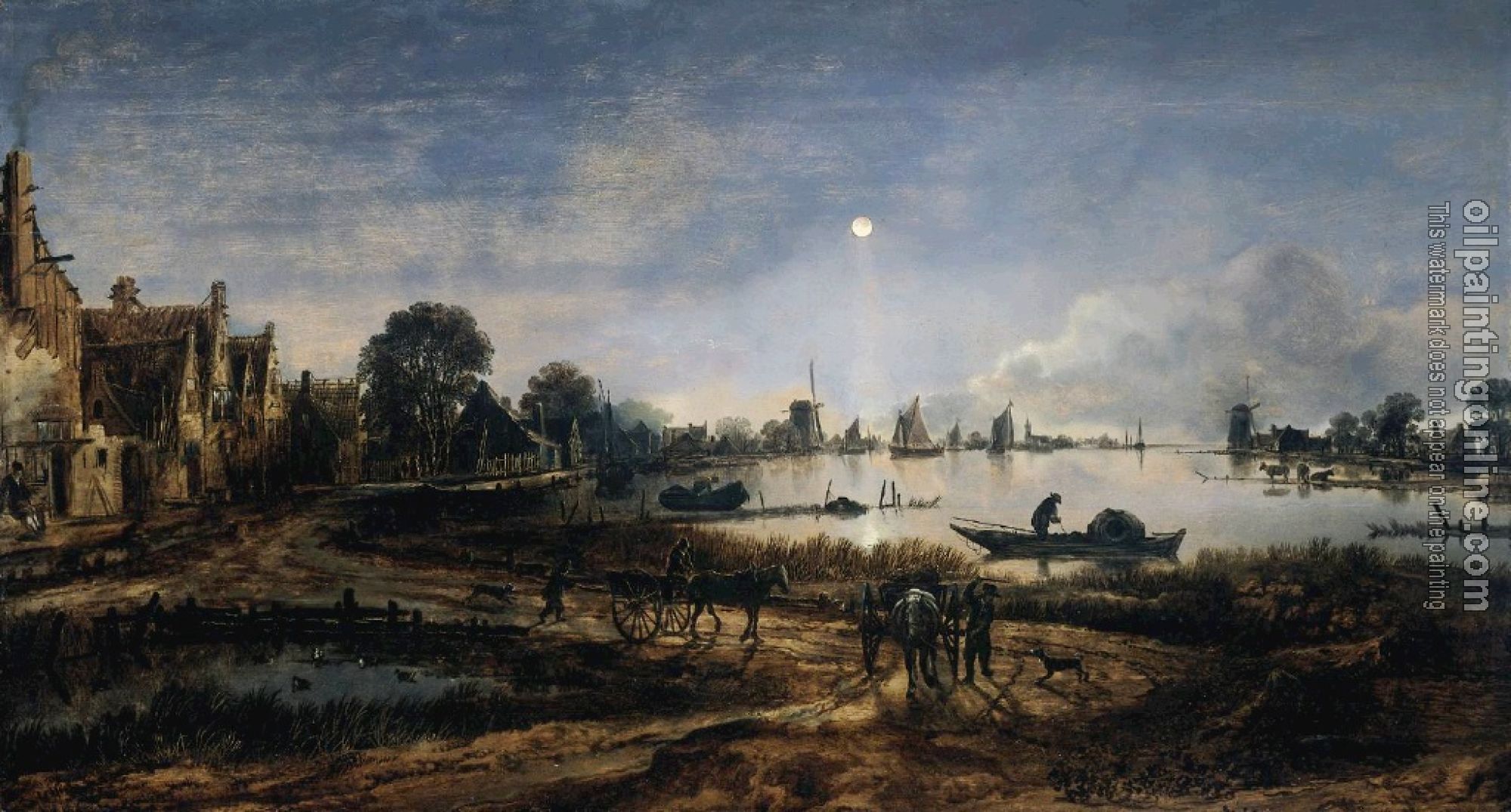 Neer, Aert van der - Moonlight